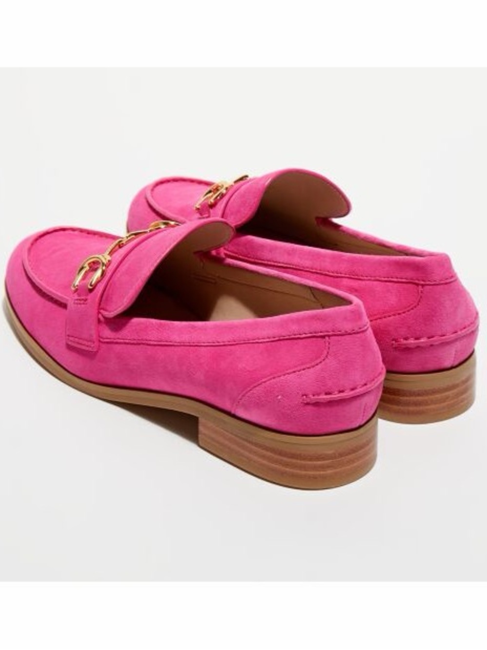 NWT STUART WEITZMAN Owen Buckle Loafer in Peonia Hot Pink Size 7 - Picture 2 of 12